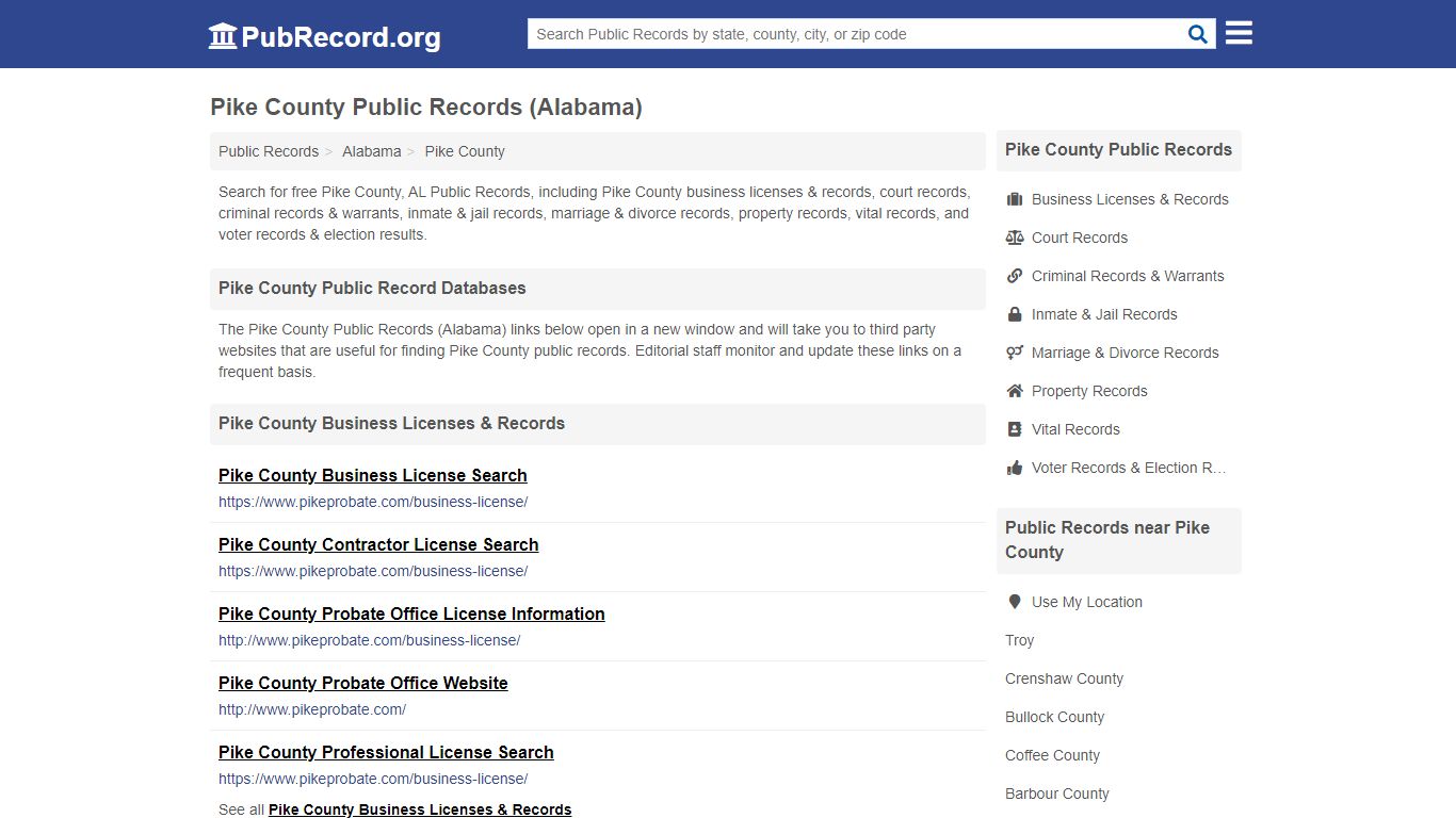 Free Pike County Public Records (Alabama Public Records)